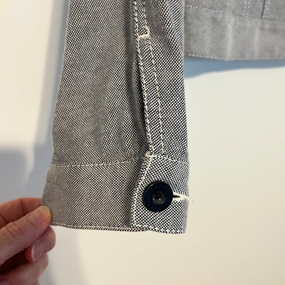 Tommy Hilfiger Navy/white weave denim style jacket.  Women's 12 - Picture 4 of 10